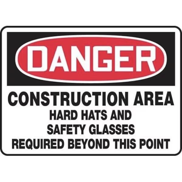 Accuform OSHA DANGER SAFETY SIGN CONSTRUCTIO MPPE047VP MPPE047VP - main